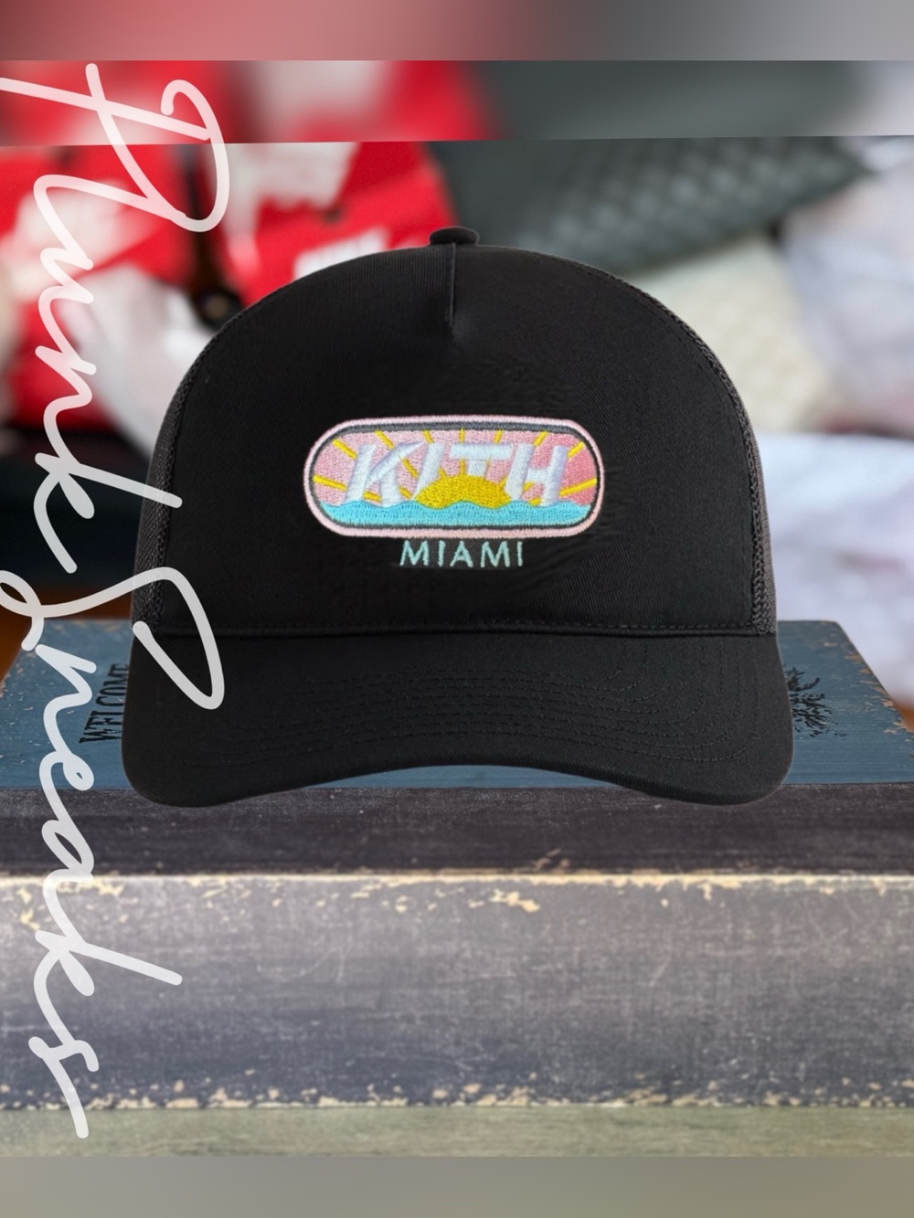 KITH Miami ‘47 Logo Souvenir Trucker Hat • Black • 2024